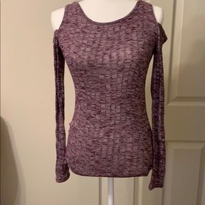 Hollister long sleeve with cut out shoulders